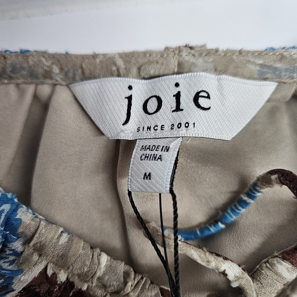 NEW Joie Aminah Silk Smocked Dress Tuffet Multi Medium - Picture 5 of 6